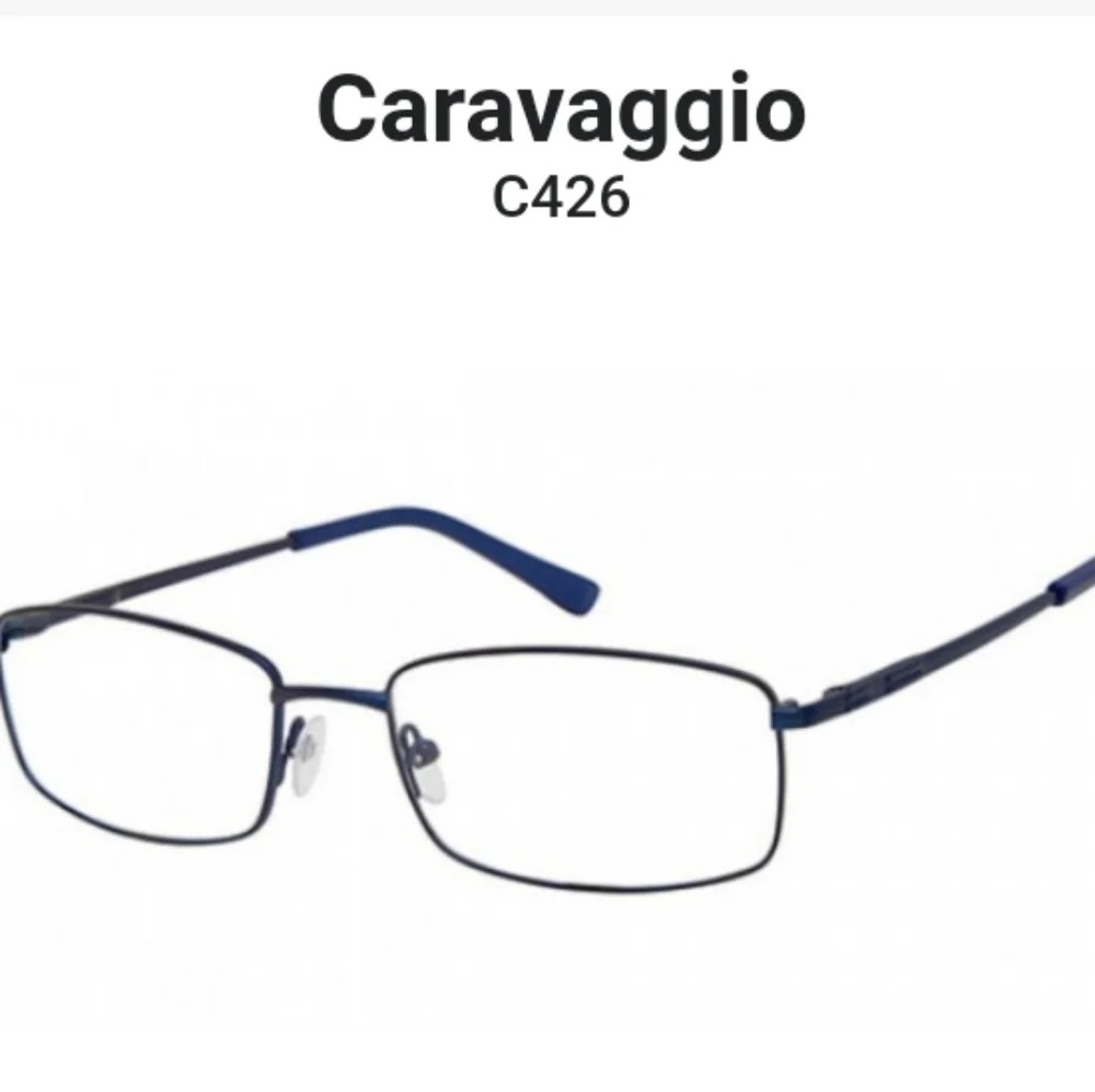 NWT Men's blue Caravaggio eyeglass frames C426